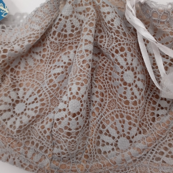 Free People Starla Underwire Convertible Lace Bra Skies Blue Gray - Picture 11 of 14